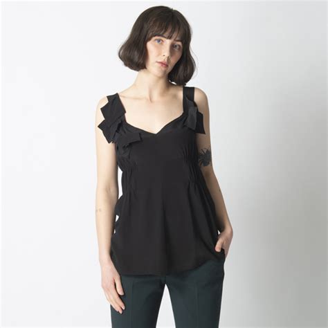 prada womens blouses|prada nylon off shoulder top.